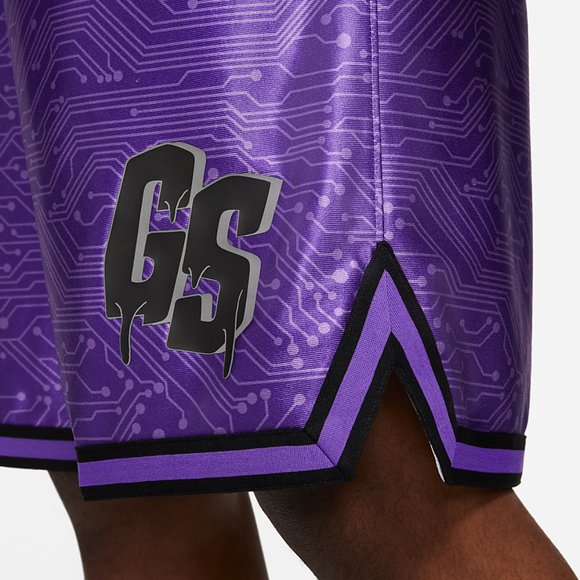 NIKE LEBRON X SPACE JAM GOON SQUAD DRI-FIT BASKETBALL SHORTS Purple DJ3875-560 - Picture 9 of 12